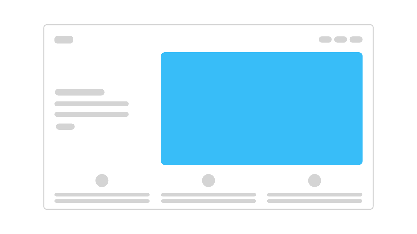 Illustration of a landing page